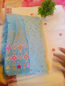 Trending work blouse saree