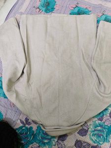 Beige Double Breasted Coat