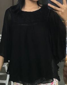 Black Butterfly Like Tops
