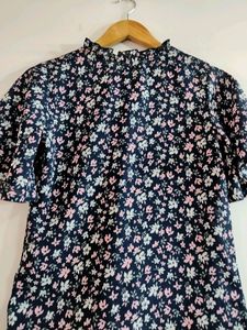 Women Dark Blue Printed Top