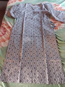 Anouk Light Grey Kurta And Plazzo Set