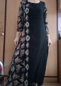Black Printed Kurta