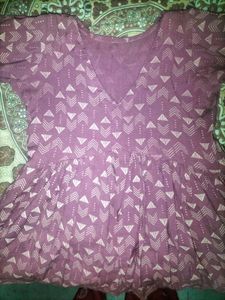 Pink Peplum Top