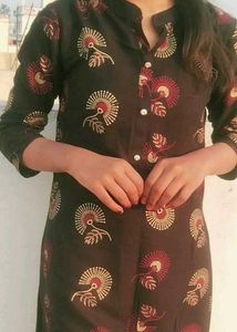 Elegant Brown Printed Kurta