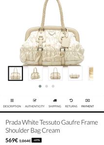 OG PRADA Yellow Tessuto Gaufre Frame HandBag