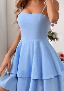 Cute Flare Sky Blue Dress💙