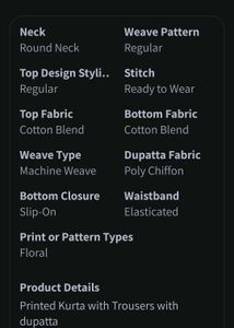 Myntra brand Floral Red Kurta Set