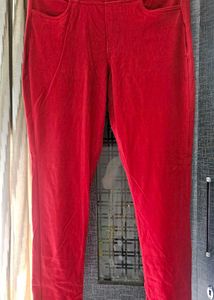 Red Jeggings Pants