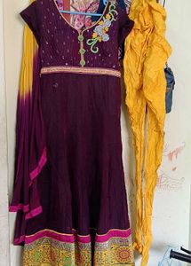 Anarkali Kurta With Pant Duppatta