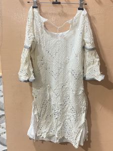 White Embroidered garara