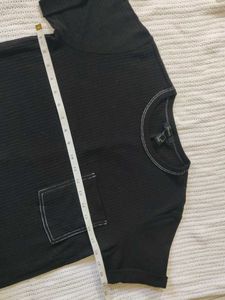 FOREVER 21 Black Pocket Top