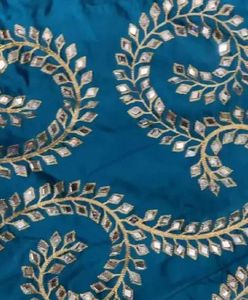 Teal Embroidery Lahenga