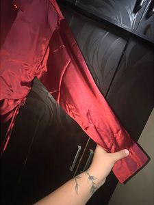 Burgundy Satin Shirt