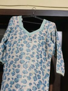Blue Printed Kurta Salwar Set