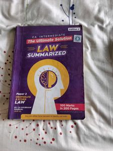 CA Intermediate Law Summarized - The Ultimate Solu
