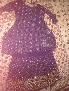 Elegant Navy Blue gagra and top blu