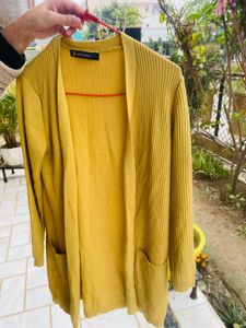 HERESNOW Yellow Knit Cardigan