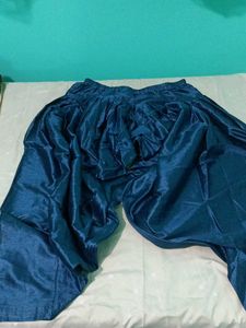 Teal Satin Harem Pant