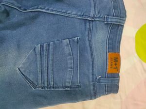 Blue Jeans With Cute Slit At Ankle