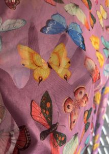 Butterfly Print Long Sleeve Top wt free inner