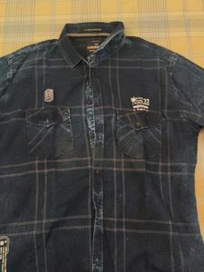 Stylish WODDEN Blue Plaid Shirt