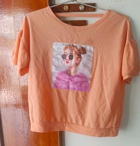 Peach Graphic Tee