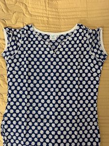 Blue And White Straight Short Kurta
