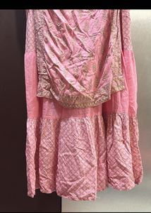 Layered Foil Print Kurti Dress