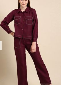 Faux Linen Coord Set