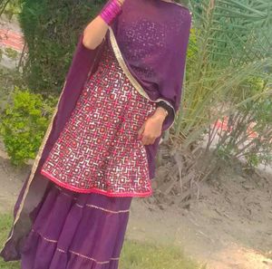 Elegant Purple Salwar Kameez Suit