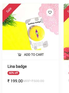 Lina Button Badge