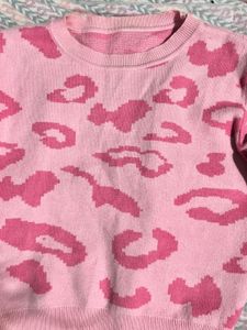 Pintresty Pink Animal Print Sweater