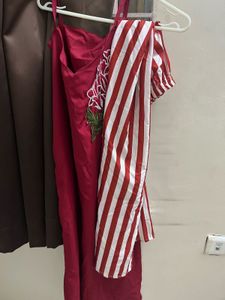 Red Embroidered Dress