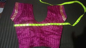 Beautiful Cotton Silk Saree With Matching Blouse