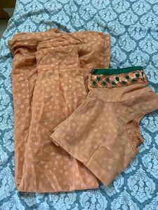 heavy embroidered net saree