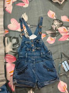Cute Denim Dungarees and shorts combo