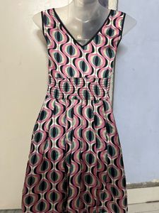Pintrest silk Patterned Midi Dress