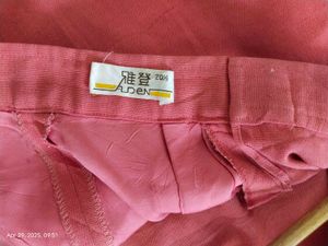 Peach Korean Style Trouser Pants With Zip And Hook