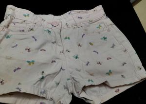 Light Baby Pink Color Short Pant For Girl