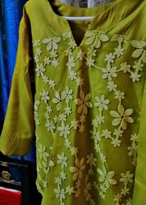 Floral Green Kurta