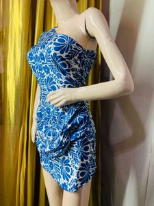 Floral One-Shoulder Mini Dress