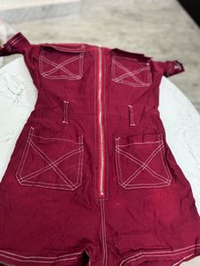 Red Romper Jumpsuit