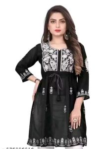 Black Embroidered Kurti