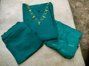 Cotton Soil Three Pcs Suit