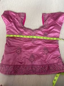 Pink Embellished Embroidered Lehenga Choli Dupatta