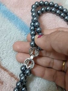 Original Grey Pearl With Ad Stones Neckpiece Set