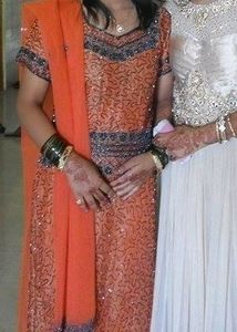 Price Drop Orange lehenga choli