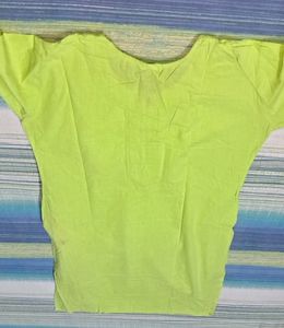 A Green Kurti With Embroidery