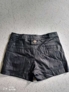 Black Embellished Women's Shorts