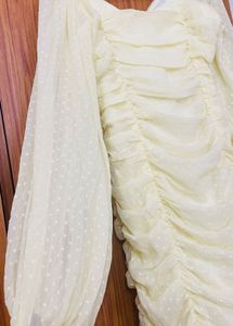 Yellow Sheer Mini Dress